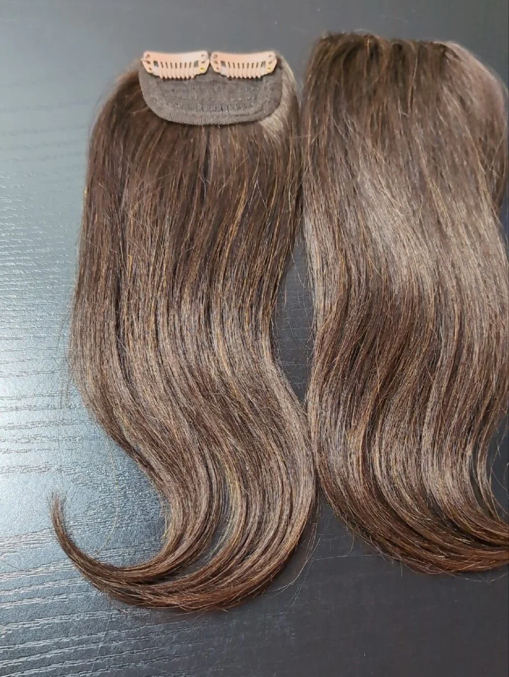 10 In 2 Piece Clip In Short Hair Extensions For Volume Dark Brown